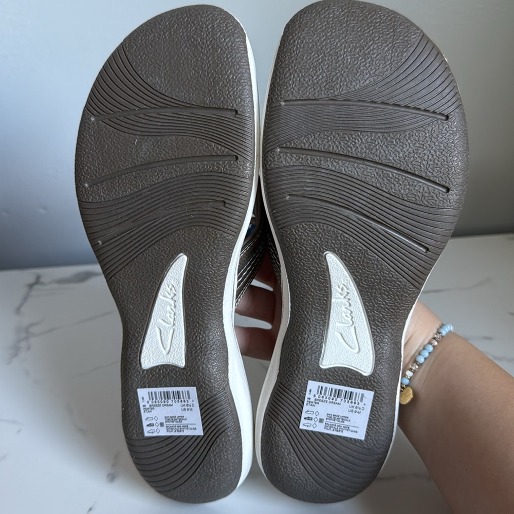 Clarks Women's Cloudsteppers Bronze Sandals - Picture 6 of 7